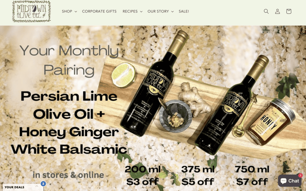 midtown olive oil website